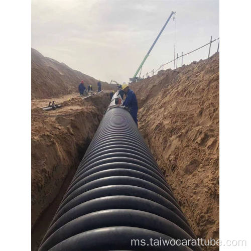 600mm HDPE PE Kumbahan Saliran Saliran beralun